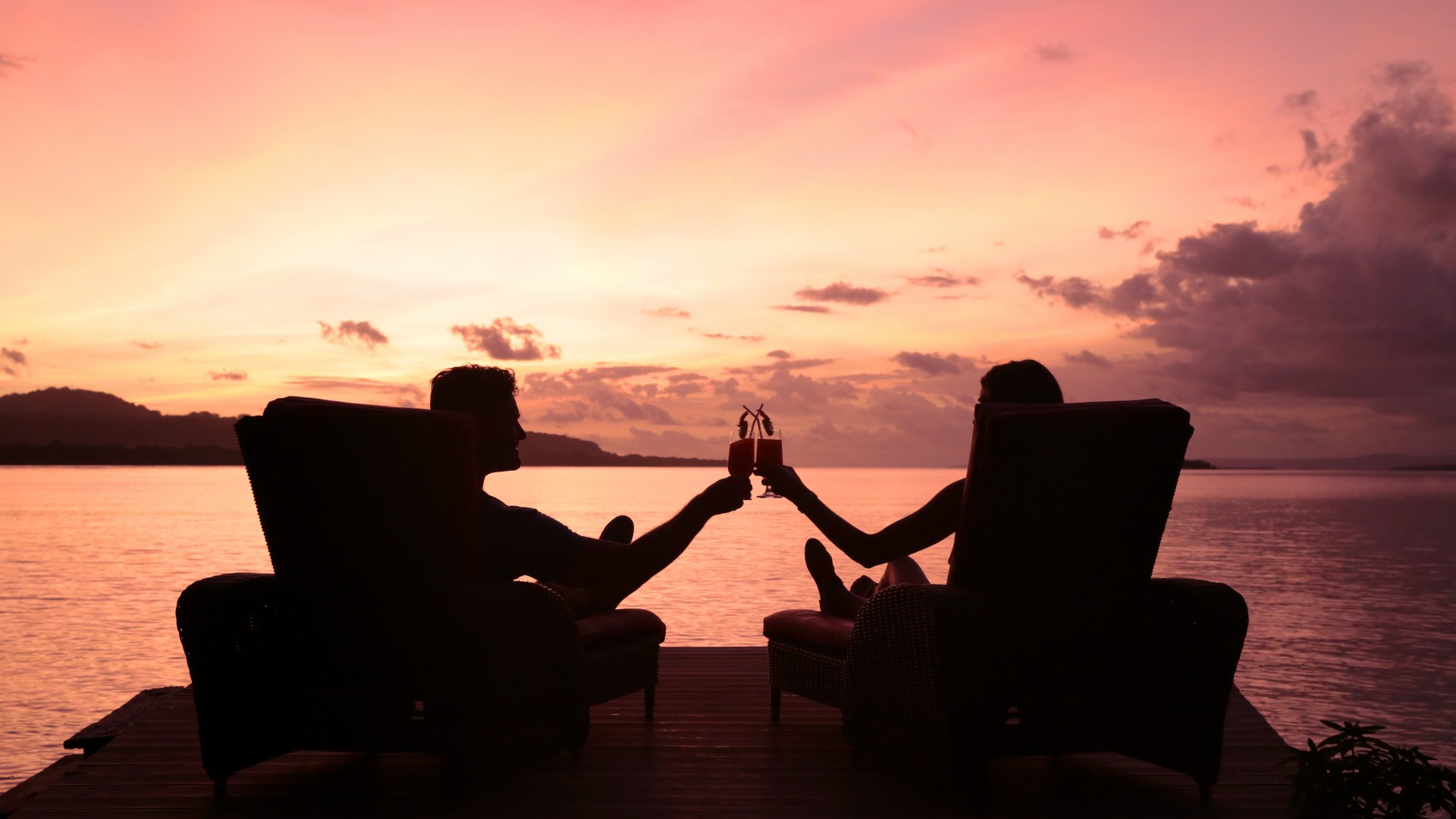 Cocktails at sunset, Santo, Vanuatu