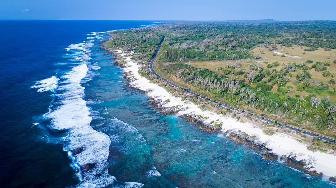 The coastline of Longana
