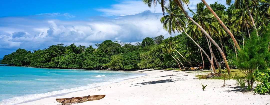 White sand beaches in Port Vila, Efate