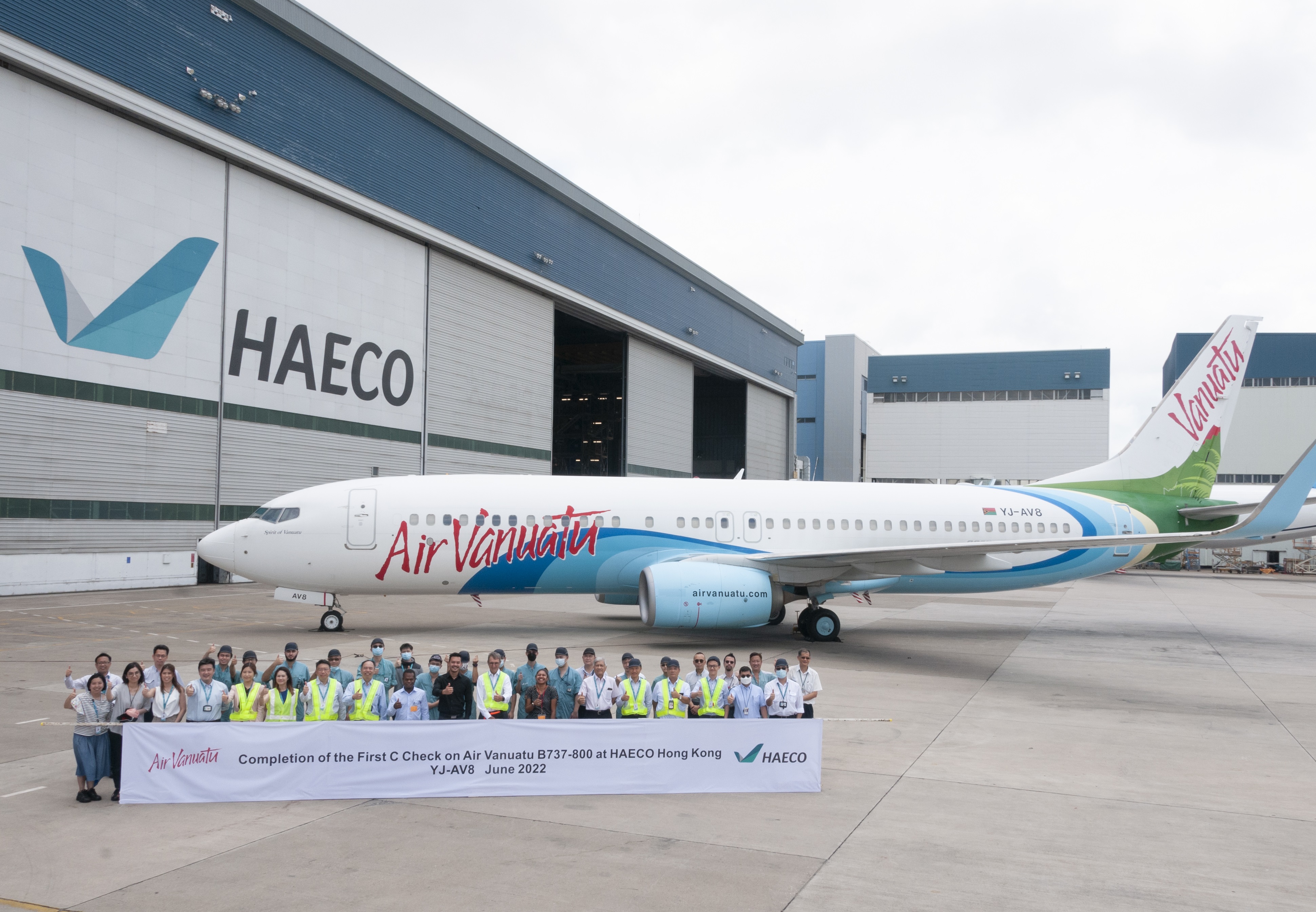 HAECO Hong Kong Completes First Boeing 737 C Check For Air Vanuatu