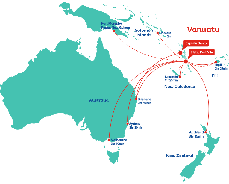 Air Vanuatu Route Maps Pacific